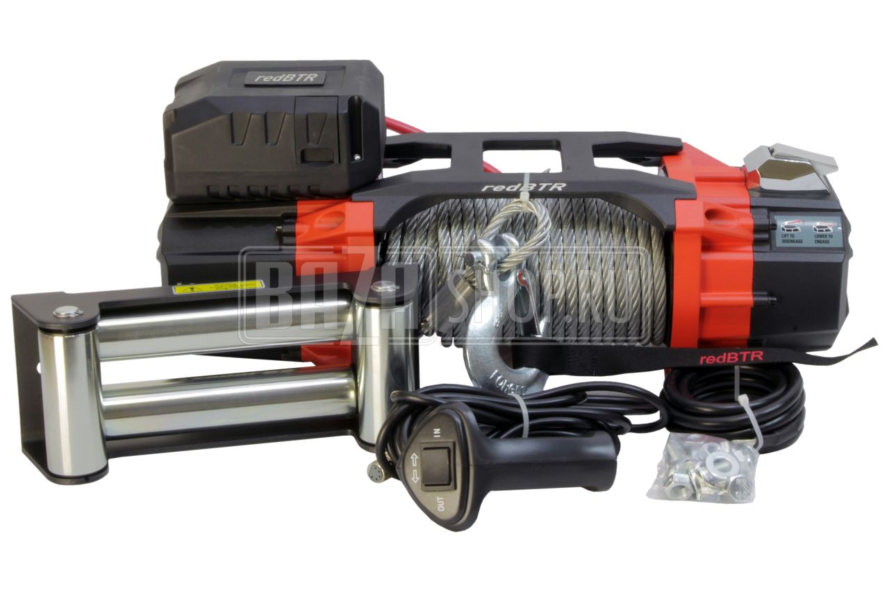 Лебедка RedBTR серия "PRO" 12,0, 12v, 5443 кг, 218:1 / # 921211